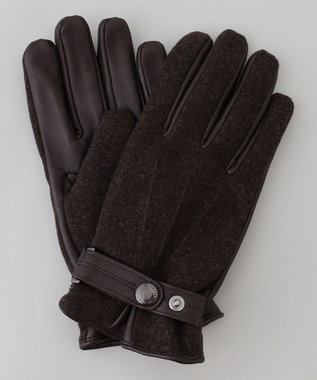 GOTAIRIKU 【スマホ対応】DRAGO/ドラゴ ウールシープレザーコンビ グローブ_無地