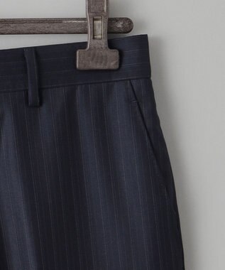 GOTAIRIKU シワになりにくい【御幸毛織/みゆきけおり】Superio160 スーツ_ネイビーストライプ ネイビー系1