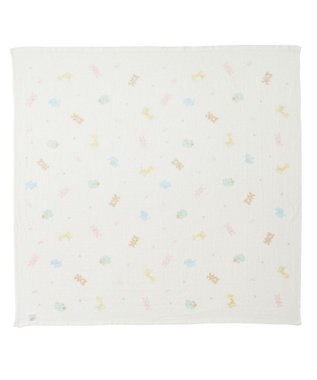 MIKI HOUSE HOT BISCUITS ガーゼバスタオル＆ラトルギフトセット【BOX付き】 白