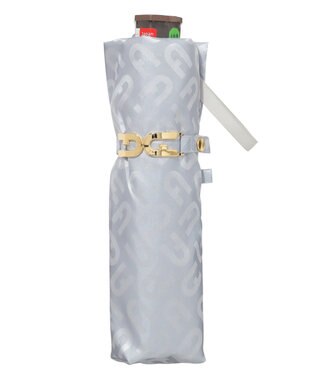 MOONBAT FURLA 折りたたみ傘 モノグラムジャガード UV 8本骨 日本製 グレー