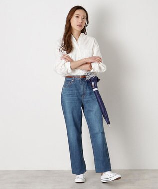 MOONBAT 【WEB限定】POLO RALPH LAUREN（ポロ ラルフローレン）晴雨兼用日傘 長傘 ワンポイントベア刺繍 フリル 一級遮光 遮熱 UV ディープブルー