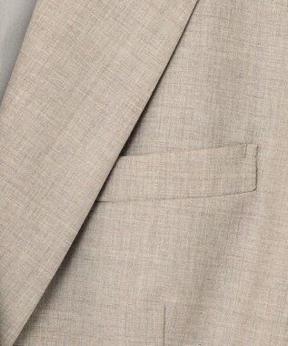 自由区 【セットアップ可】ライトウールトロピカル テーラードジャケット ベージュ系