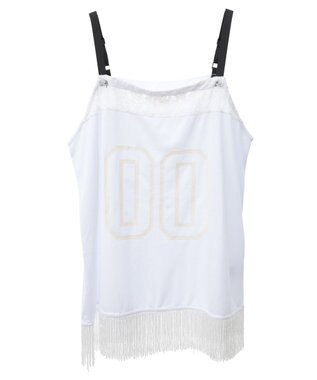 CRAFT STANDARD BOUTIQUE レース切替フリンジビスチェ White