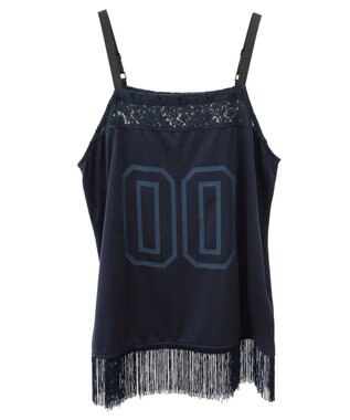 CRAFT STANDARD BOUTIQUE レース切替フリンジビスチェ Navy