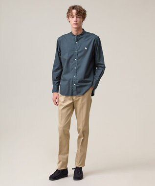 J.PRESS MEN 洗練されたシルエットと機能美【ストレッチ】トリコチン ステムテーパードパンツ ベージュ系