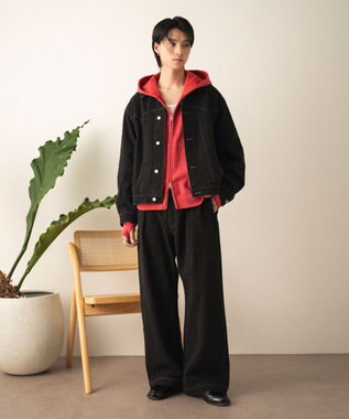 WEGO ネップデニムバギーパンツ デニムブラック