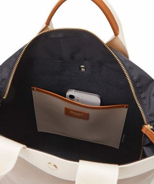 TOPKAPI 【Breath TOPKAPI】RIPPLE リプル ファスナー付 縦型 2way トートバッグL ペールベージュ