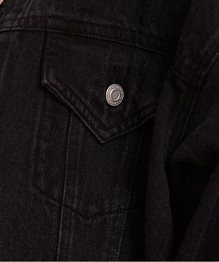 WEGO 【ANGIE VINTAGE】ビッグシルエットデニムジャケット / オーバーサイズGジャン ブラック