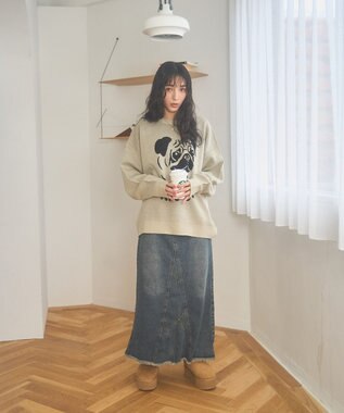 WEGO 【新色追加/ユニセックス着用ITEM/SMLサイズ展開】ジャガードグラフィックプルオーバー（LS） 柄11