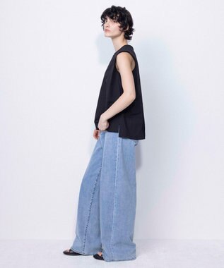 NAVE 【ReNAVE・洗える/接触冷感/UVケア】ファンクションＴ ノースリーブ ブラック系