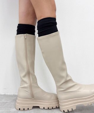 WEGO 切替リブニーハイソックス ブラック