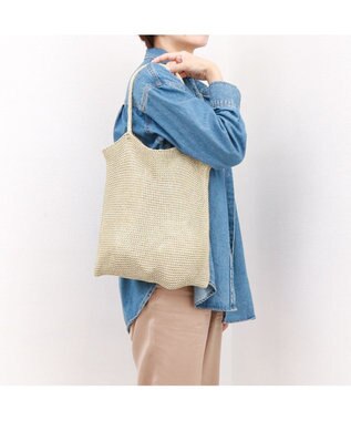 UNBILLION カシュカシュ cachecache / ラメ糸編みトートバッグ