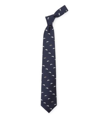 J.PRESS MEN 【JOKE TIE COLLECTION】兎と亀 ネクタイ ネイビー系7