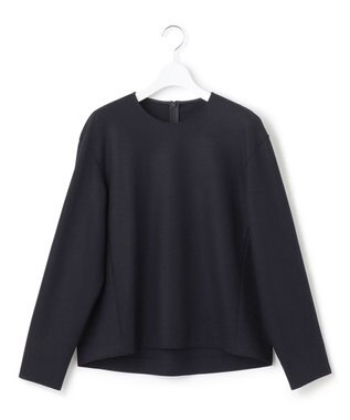 23区 【CLASSY.1月号掲載】ウール圧縮スムース クルーネック トップス ダークネイビー