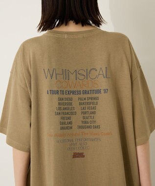 AMERICAN HOLIC 【選べる丈】ツアーロゴ加工Tワンピース Beige