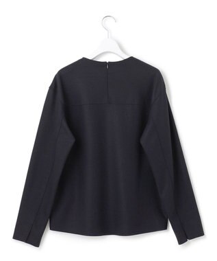 23区 【CLASSY.1月号掲載】ウール圧縮スムース クルーネック トップス ダークネイビー