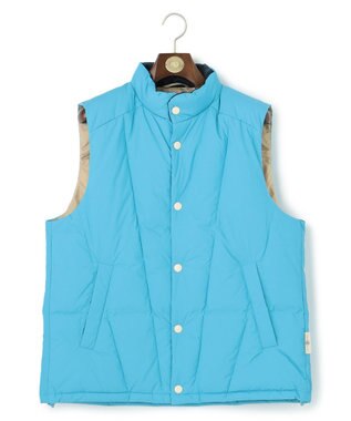 J.PRESS MEN ナイロンワッシャータフタ ダウンベスト スカイブルー系