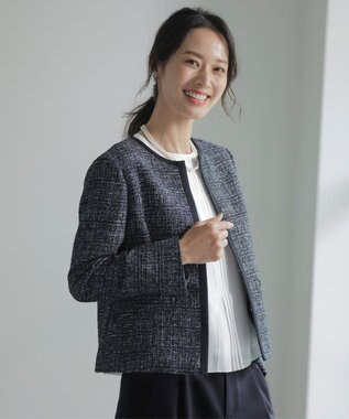 J.PRESS LADIES 【3way】3連パール ネックレス シルバー系