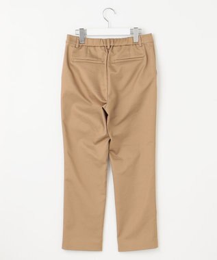 J.PRESS LADIES L 【洗える】シャンブレーサテン テーパード パンツ キャメル系