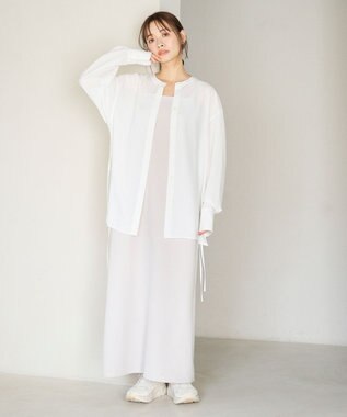 #Newans ナローシルエットワンピース ベージュ