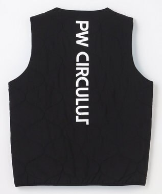 PW CIRCULUS 【撥水加工 / ストレッチ】【MEN】キルティング中綿インナーベスト ゴルフ ブラック系