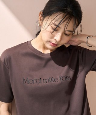 UNFILO BEAUTY FORM-Tコットン ロゴ半袖T [NEW]ブラウン