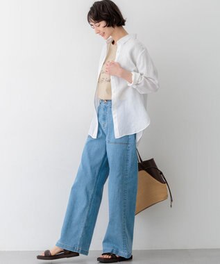 23区 S 【先行予約】LIBECOリネン ベーシック シャツ ホワイト系