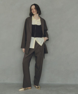YECCA VECCA ウエストデザインワイドストレートパンツ
