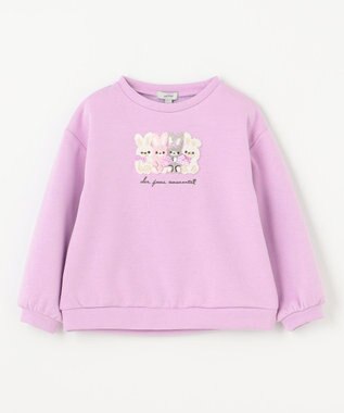 ANY KIDS 裏シャギーアニマルトレーナー ラベンダー（ウサギ）