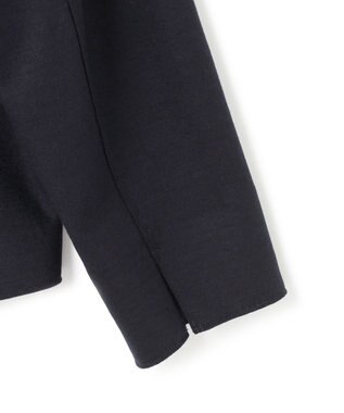 23区 【CLASSY.1月号掲載】ウール圧縮スムース クルーネック トップス ダークネイビー