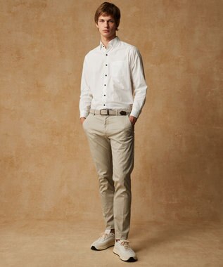 JOSEPH ABBOUD 【ストレッチ/JAPANファブリック】ヴィンテージコットンストレッチ パンツ ライトグレー系