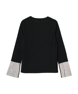 earth music&ecology 袖シアープルオーバー Black