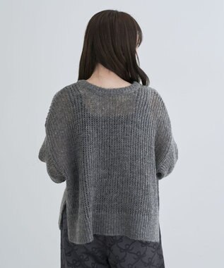 Green Parks ２Ｗａｙ起毛メッシュニットプルオーバー Gray