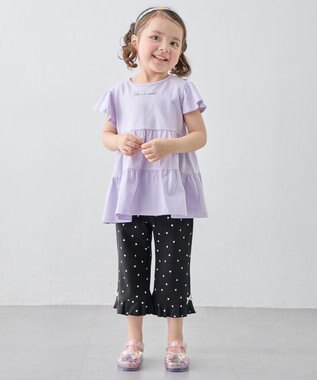 ANY KIDS 【綿100%/接触冷感】ひんやり ティアードチュニック ラベンダー