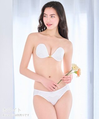 BRADELIS New York 【NuBra / ナチュラルタイプ】ヌーブラ・エアーライト ヘレナ  蒸れにくい バックレス コレクション デザインヌーブラ 正規品 ホワイト