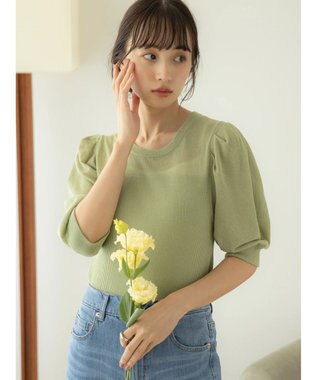 earth music&ecology シアーパワショルニットプルオーバー