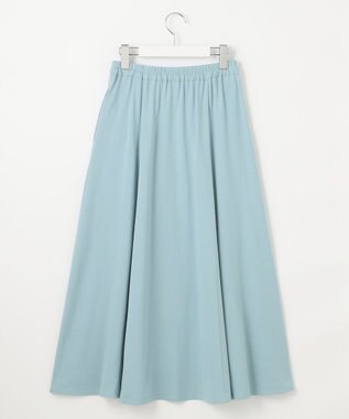 J.PRESS LADIES 【洗える】トリコットバイオ フレア スカート ブルーグリーン系