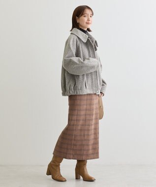 Green Parks ２ＷＡＹカラーコクーンブルゾン Gray Mixture