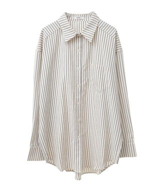 earth music&ecology サッカーストライプシャツ Black