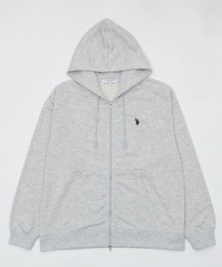 WEGO 【WEB限定/ユニセックス着用ITEM/25年秋冬新作/SMLサイズ展開】別注U.S.POLO ASSN.　ZIPパーカー 杢グレー