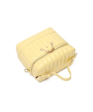 style code 【MERCURYDUO/マーキュリーデュオ】ストライプキルティング　バニティミニショルダーバッグ イエロー