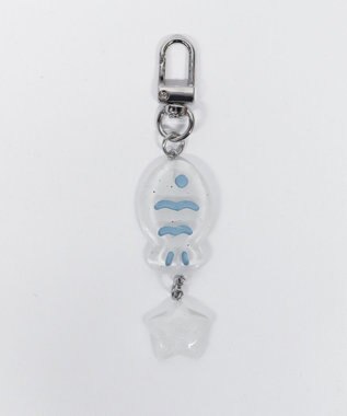 WEGO キラキラおさかなキーホルダー ホワイト