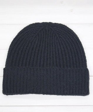 石田製帽 モヘア ホールガーメントシャロット ニット帽 ブラック