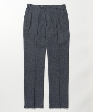 JOSEPH ABBOUD 清涼感【ウエストも伸びる!/弱撥水/イージーケア/軽量/ストレッチ】クールピケ パンツ ダルブルー系