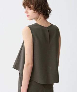 uncrave ウォッシャブルドライサップ テントラインブラウス スレート