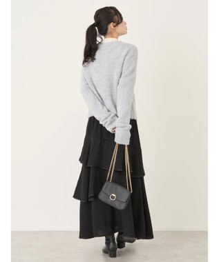 earth music&ecology キラキラシャギーカーディガン Light Gray