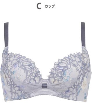 WACOAL 【リボンブラ 脇すっきり】 ブラジャー 脇高設計 着やせシルエット 谷間をメイクしてキープ Gカップまで対応 大きいサイズ レディース BRB433 /ワコール