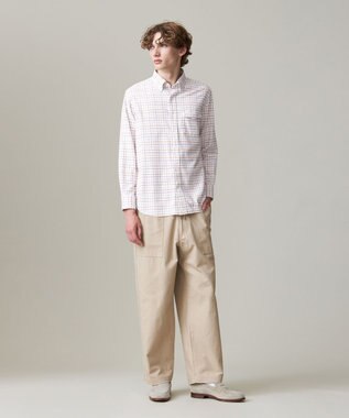 J.PRESS MEN ストレッチ コットンネルシャツ ホワイト系3