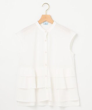 組曲 【WEB限定】プレーティング天竺ティアード カットソー アイボリー系