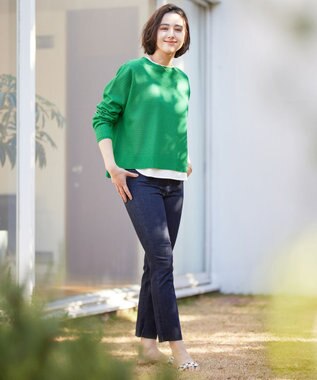 UNFILO 【洗える/ストレッチ】撥水デニム ネイビー